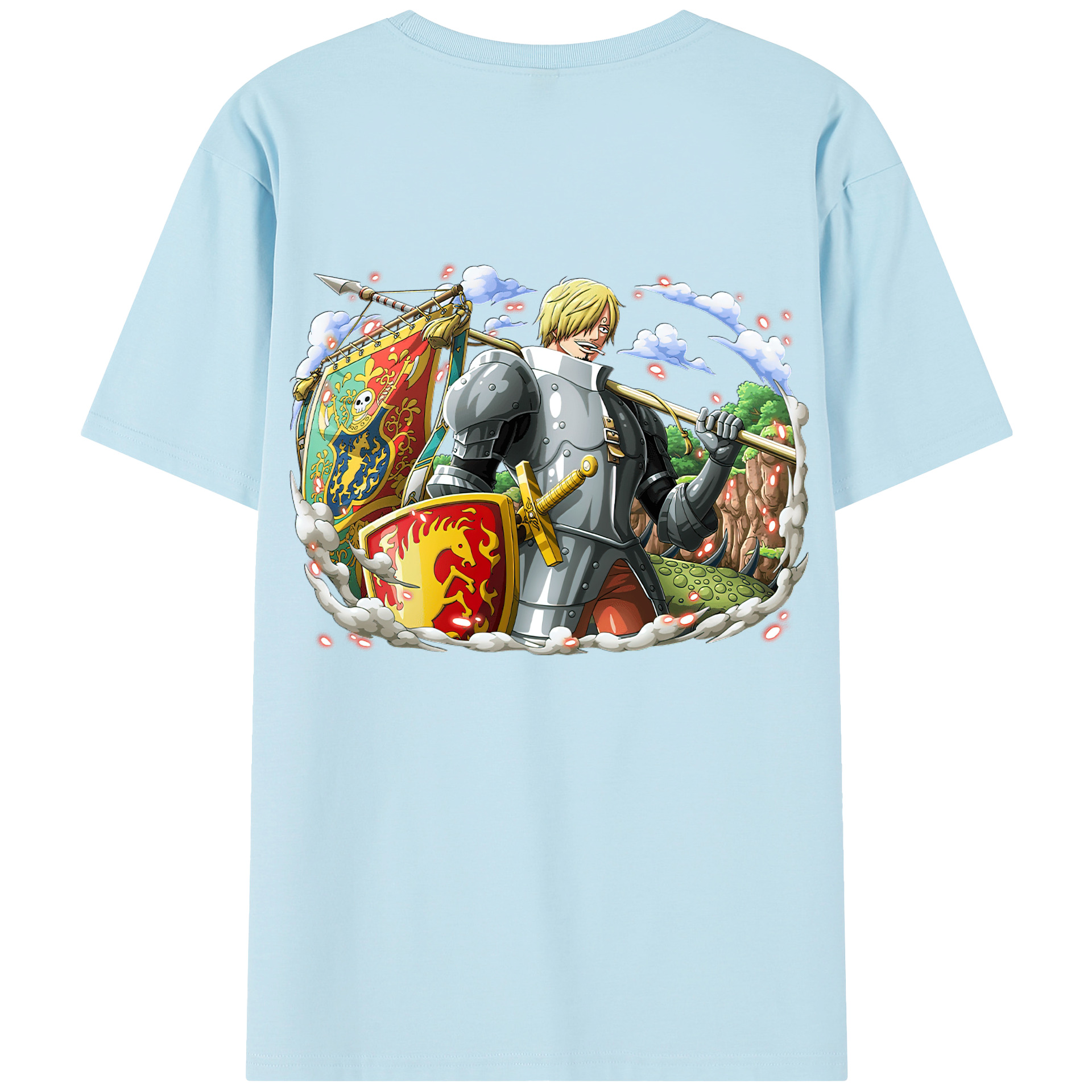 ワンピース サンジ ONE PIECE Sanji 綿100％半袖Tシャツ（背面プリント）